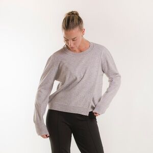 Boob Design Knitted Nursing Sweater - Light Grey Melange